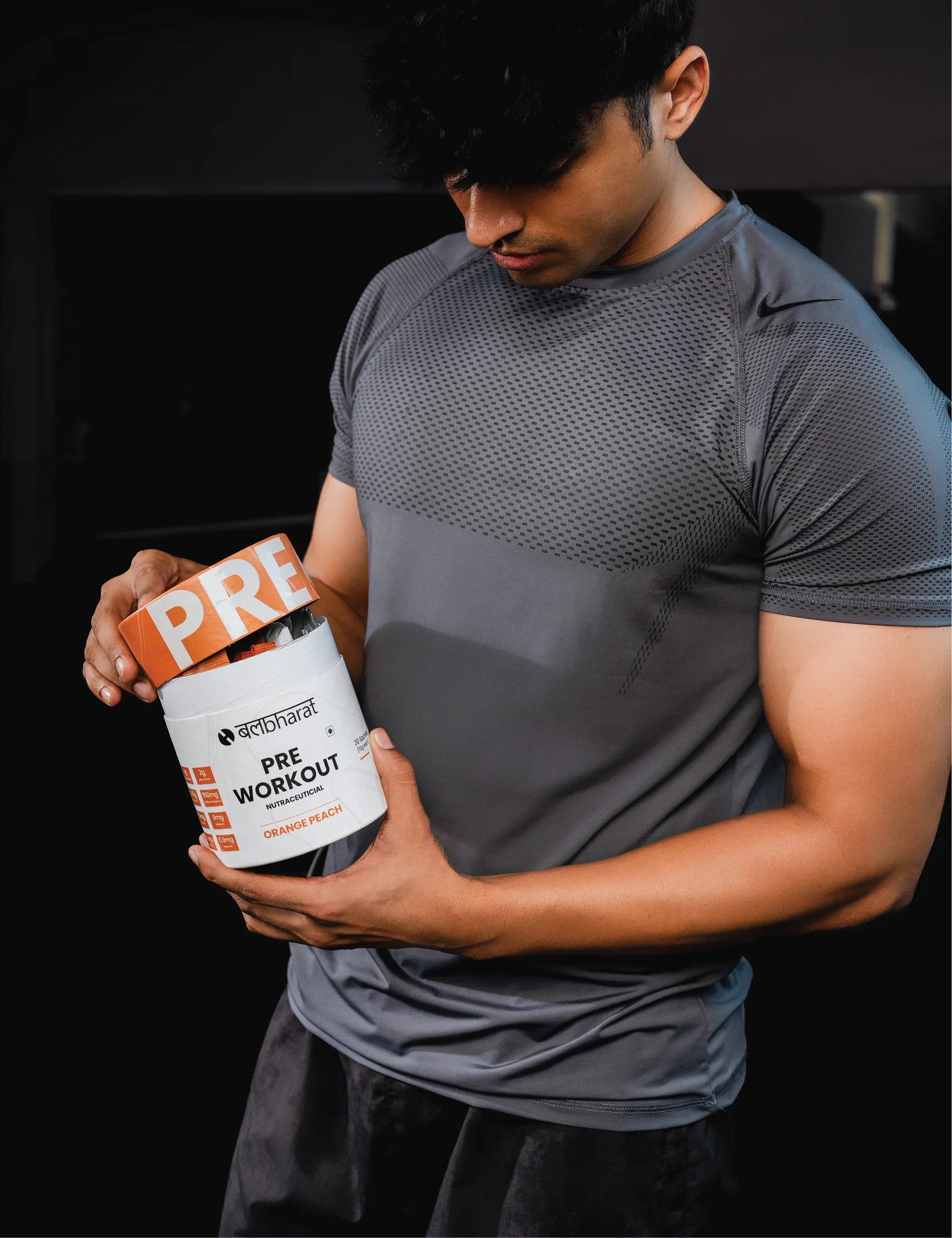 Bal Bharat Pre-Workout | 150mg Caffeine, Orange Peach, Pouch | Energy Boost, Focus & Endurance - Image 3